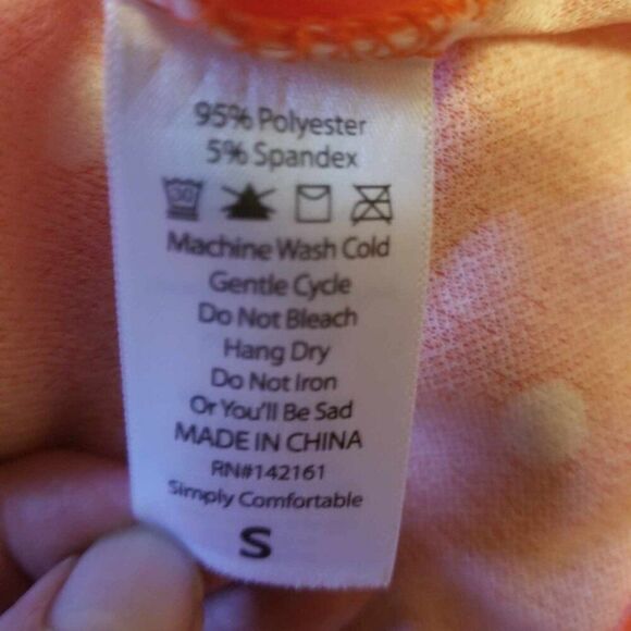 NWT LuLaRoe Cassie Orange White Polka Dot Unicorn Skirt Sz S - Picture 5 of 8